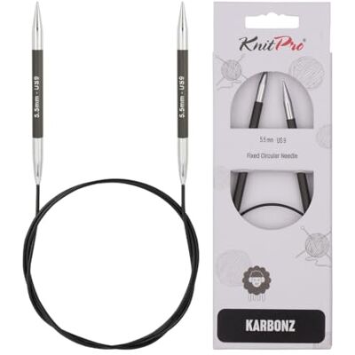 KnitPro Karbonz (100 cm, 5,50 mm) rundstickor 1 enhet KnitPro Karbonz (100 cm, 5,50 mm) rundstickor 1 enhet