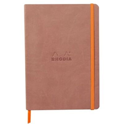 Rhodia 117438C – anteckningsblock mjukt fodral rama DIN A5 (14,8 x 21 cm), 80 ark, linjerat Clairefontaine papper elfenben 90 g bokmärke, gummistängning, skydd av konstläder rosenträ, 1 styck Rhodia 117438C – anteckningsblock mjukt fodral rama DIN A5 (14,8 x 21 cm), 80 ark, linjerat Clairefontaine papper elfenben 90 g bokmärke, gummistängning, skydd av konstläder rosenträ, 1 styck