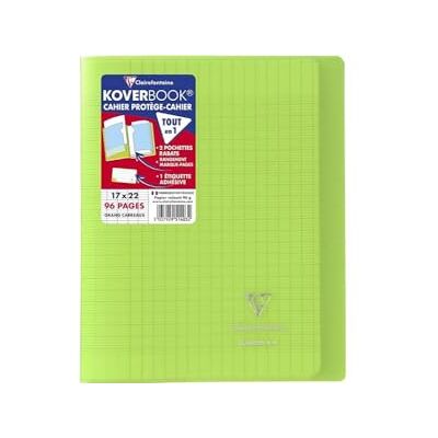 Clairefontaine 951403C FÖRPACKNING OM 10 GRÖN Koverbook PACK 17x22 cm 96 stora rutor sidor 90g vitt papper polypropenomslag Clairefontaine 951403C FÖRPACKNING OM 10 GRÖN Koverbook PACK 17x22 cm 96 stora rutor sidor 90g vitt papper polypropenomslag