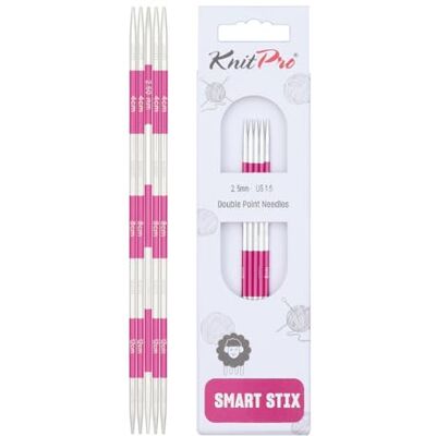 KnitPro 42003 SmartStix nålspel, metall, kula, 14 cm, 2,5 mm KnitPro 42003 SmartStix nålspel, metall, kula, 14 cm, 2,5 mm