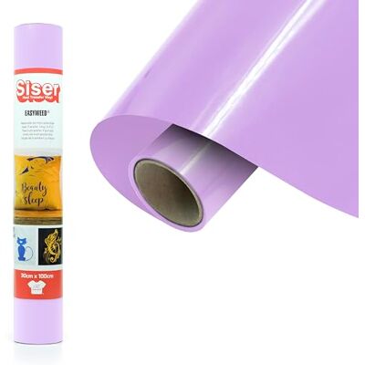 SISER EasyWeed Lilac, 30 cm x 1 m, strykbar värmeöverföringsfolie för att personifiera textilier, hantverk, Oeko-Tex Standard 100 klass I SISER EasyWeed Lilac, 30 cm x 1 m, strykbar värmeöverföringsfolie för att personifiera textilier, hantverk, Oeko-Tex Standard 100 klass I