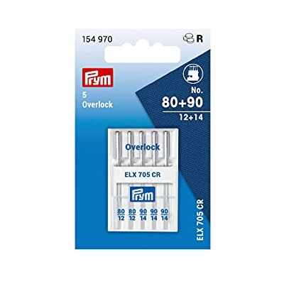 Prym Symaskinsnålar overlock, nr 80–90, sorterad, stål, silver Prym Symaskinsnålar overlock, nr 80–90, sorterad, stål, silver
