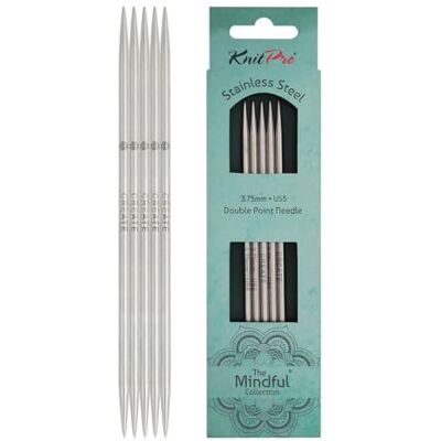 KnitPro Mindful (15 cm 3,75 mm) dubbla nålar 1 set KnitPro Mindful (15 cm 3,75 mm) dubbla nålar 1 set