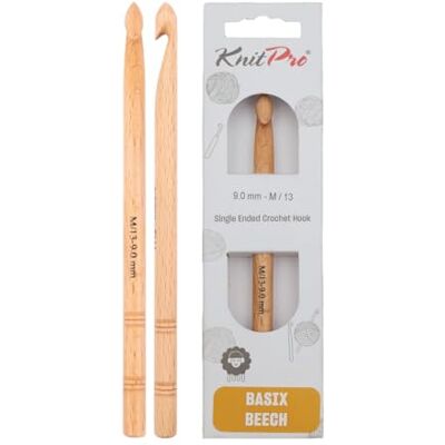 KnitPro Basix björkhakl 15,3cm 9,00mm KnitPro Basix björkhakl 15,3cm 9,00mm
