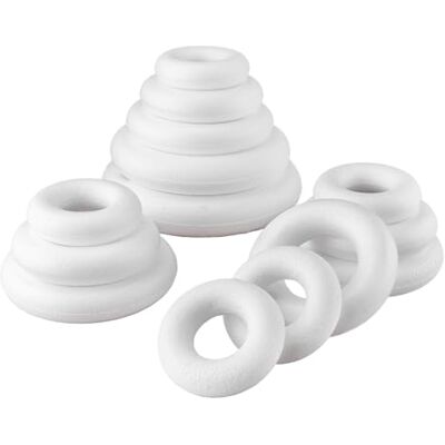 MCE-Commerce A3190214 frigolitringar 5 x 7,5 cm 4 x 10 cm 3 x 12 cm, 1 x 15 cm 1 x 17 cm, vit, 7,5 cm, 10 cm, 12 cm, 15 cm, 17 cm MCE-Commerce A3190214 frigolitringar 5 x 7,5 cm 4 x 10 cm 3 x 12 cm, 1 x 15 cm 1 x 17 cm, vit, 7,5 cm, 10 cm, 12 cm, 15 cm, 17 cm
