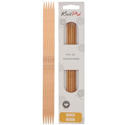 KnitPro Basix Birk 20cm US5 Stickor KnitPro Basix Birk 20cm US5 Stickor