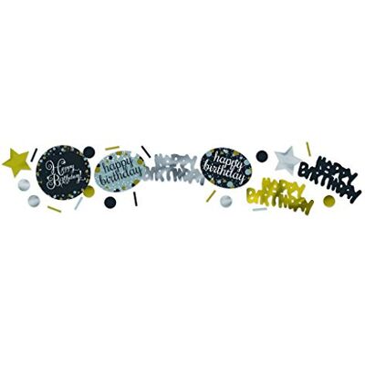 amscan Gold Sparkling Celebration Happy Birthday 3 Pack Confetti 34g amscan Gold Sparkling Celebration Happy Birthday 3 Pack Confetti 34g