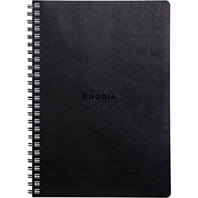 Rhodia 116183C Touch Mixed Media Book spiralalbum, dubbel spiral, A4-porträttformat, 32 ark Paint'ON extra vitt papper 250 g, perfekt för blandade tekniker och konst, svart, 1 Rhodia 116183C Touch Mixed Media Book spiralalbum, dubbel spiral, A4-porträttformat, 32 ark Paint'ON extra vitt papper 250 g, perfekt för blandade tekniker och konst, svart, 1
