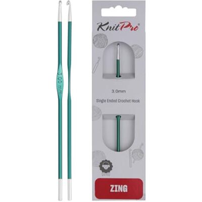 KnitPro KP47465 virkkrok: Enkeländad: ZING: 3,00 mm, blandade, 3 mm KnitPro KP47465 virkkrok: Enkeländad: ZING: 3,00 mm, blandade, 3 mm