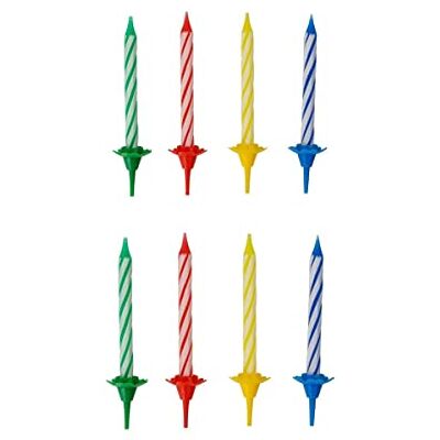 FACKELMANN 9986950 2 set med 24 födelsedagstårtljus och 12 cm, födelsedagsljus, ljus, tårtljus, vaxljus, plast, röd, grön, blå, gul, 6 cm FACKELMANN 9986950 2 set med 24 födelsedagstårtljus och 12 cm, födelsedagsljus, ljus, tårtljus, vaxljus, plast, röd, grön, blå, gul, 6 cm