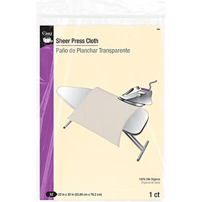Dritz Sheer pressduk – 22 tum x 30, siden, vit, 56 x 76 cm Dritz Sheer pressduk – 22 tum x 30, siden, vit, 56 x 76 cm