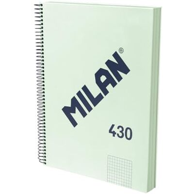 MILAN ® A4 inbunden anteckningsbok med rutat papper (5 x 5 mm), 120 ark 95 gr/m² gummikollektion 430 grön MILAN ® A4 inbunden anteckningsbok med rutat papper (5 x 5 mm), 120 ark 95 gr/m² gummikollektion 430 grön