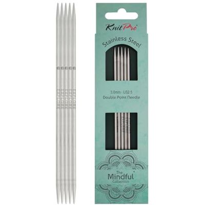 KnitPro Mindful (15 cm 3,00 mm) dubbla nålar 1 set KnitPro Mindful (15 cm 3,00 mm) dubbla nålar 1 set