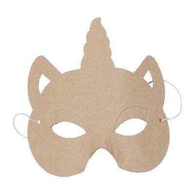 décopatch AC847Cpack Un Lot de 5 supports en papier brun mâché 4x15x14 cm, Masque enfant licorne décopatch AC847Cpack Un Lot de 5 supports en papier brun mâché 4x15x14 cm, Masque enfant licorne