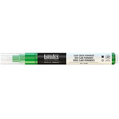 Liquitex 4620312 Professional färgmarkör, akrylmarkör med högpigmenterad vattenbaserad akrylfärg för inomhus- och utomhusbruk, fin spets – ljusgrön permanent Liquitex 4620312 Professional färgmarkör, akrylmarkör med högpigmenterad vattenbaserad akrylfärg för inomhus- och utomhusbruk, fin spets – ljusgrön permanent