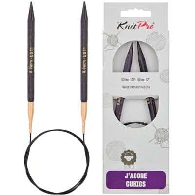 KnitPro J'Adore Cubics Stickor Fasta rundstickor 60 cm x 8,00 mm KnitPro J'Adore Cubics Stickor Fasta rundstickor 60 cm x 8,00 mm