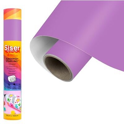 SISER EasyPSV Starling Light-Orchid permanent självhäftande vinyl, 150 x 30 cm, för att anpassa föremål och hårda ytor, kompatibel med skärplotter, diskmaskinssäker SISER EasyPSV Starling Light-Orchid permanent självhäftande vinyl, 150 x 30 cm, för att anpassa föremål och hårda ytor, kompatibel med skärplotter, diskmaskinssäker