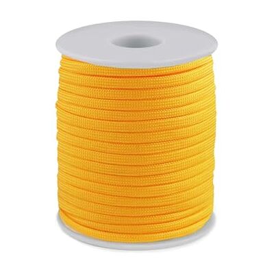 cyclingcolors 1 x Polypropylenrep 4 mm 25 m armband hänge smycken halsband låt stå i spets bälte dekoration sömnad, äggula cyclingcolors 1 x Polypropylenrep 4 mm 25 m armband hänge smycken halsband låt stå i spets bälte dekoration sömnad, äggula