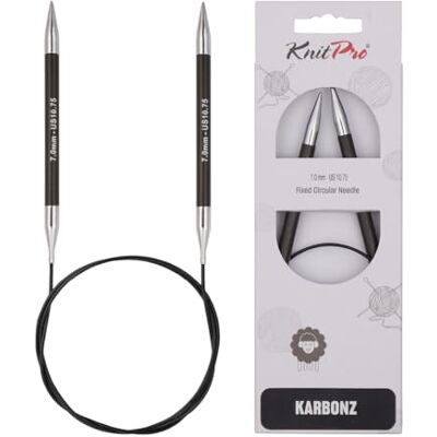 KnitPro Karbonz (60 cm, 7,00 mm) rundstickor 1 enhet KnitPro Karbonz (60 cm, 7,00 mm) rundstickor 1 enhet