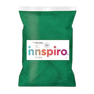 INNSPIRO Ullfilt, Karibisk grön, 1000gr INNSPIRO Ullfilt, Karibisk grön, 1000gr