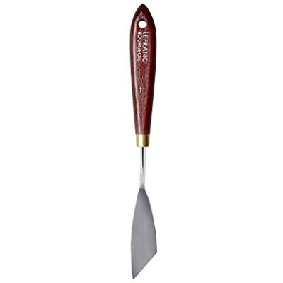 Lefranc Bourgeois 365011 målningskniv med elastiskt metallblad, rostfritt, lackerat trähandtag för akrylfärger eller oljefärger – nr 11 Lefranc Bourgeois 365011 målningskniv med elastiskt metallblad, rostfritt, lackerat trähandtag för akrylfärger eller oljefärger – nr 11