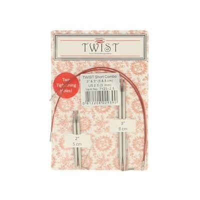 ChiaoGoo Twist (5 + 8 cm, 3,00 mm) Spets Korta utbytbara nålspetsar Combo Pack 1 enhet ChiaoGoo Twist (5 + 8 cm, 3,00 mm) Spets Korta utbytbara nålspetsar Combo Pack 1 enhet