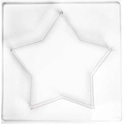 Rayher Gjutform stjärna, 21,5 x 21,5 cm, djup 4 cm, material PET, för hällning med kreativ betong, smyckesbetong, raysingjutpulver, betonggjutform, 36038000 Rayher Gjutform stjärna, 21,5 x 21,5 cm, djup 4 cm, material PET, för hällning med kreativ betong, smyckesbetong, raysingjutpulver, betonggjutform, 36038000