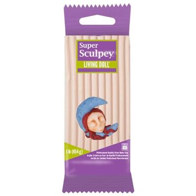 Sculpey SUPER SCUPLEY Polyform ZSLD-3 Living Doll sandplats 1 pund, c1 Sculpey SUPER SCUPLEY Polyform ZSLD-3 Living Doll sandplats 1 pund, c1