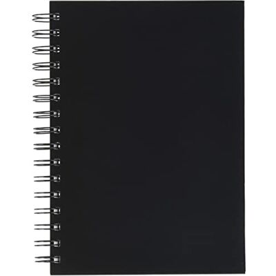 Honsell 30315 – skissbok med spiralbindning och svart hårt lock, DIN A5 stående format, 100 ark, 110 g/m², rent vitt ritpapper, raderbeständigt, syrafritt och åldringsbeständigt Honsell 30315 – skissbok med spiralbindning och svart hårt lock, DIN A5 stående format, 100 ark, 110 g/m², rent vitt ritpapper, raderbeständigt, syrafritt och åldringsbeständigt