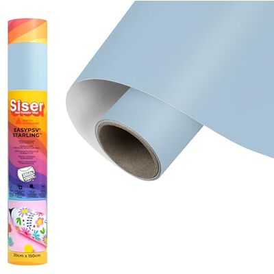 SISER EasyPSV Starling 150 x 30 cm permanent mjuk blå vinyl för att anpassa föremål och hårda ytor, kompatibel med skärplotter, diskmaskinssäker SISER EasyPSV Starling 150 x 30 cm permanent mjuk blå vinyl för att anpassa föremål och hårda ytor, kompatibel med skärplotter, diskmaskinssäker