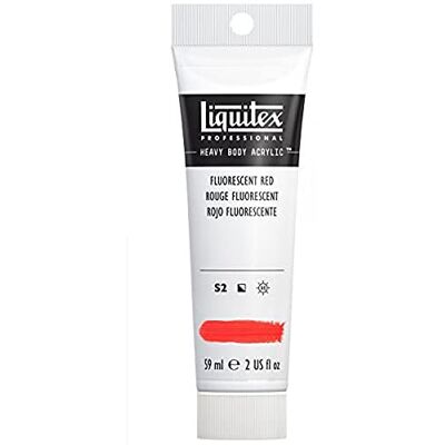 Liquitex 1045983 Professional Heavy Body akrylfärg – Fluor röd – 59 ml tub, konstnärskvalitet, smörig konsistens, hög ljusäkthet Liquitex 1045983 Professional Heavy Body akrylfärg – Fluor röd – 59 ml tub, konstnärskvalitet, smörig konsistens, hög ljusäkthet