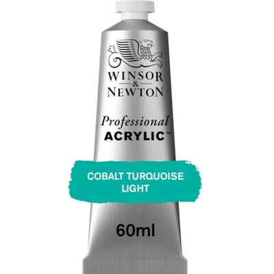 Winsor & Newton 8840454 professionell akrylfärg i konstnärskvalitet, hög färgbriljans och opacitet, arkivkvalitet, 200 ml rör – koboltturkos ljus Winsor & Newton 8840454 professionell akrylfärg i konstnärskvalitet, hög färgbriljans och opacitet, arkivkvalitet, 200 ml rör – koboltturkos ljus