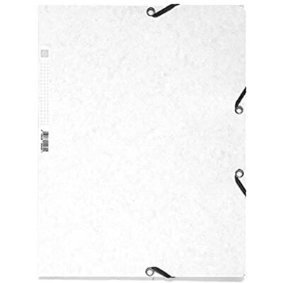 Exacompta Europa elastiska 3 flimmappar, 400 gsm, A4 vit, paket med 25 Exacompta Europa elastiska 3 flimmappar, 400 gsm, A4 vit, paket med 25