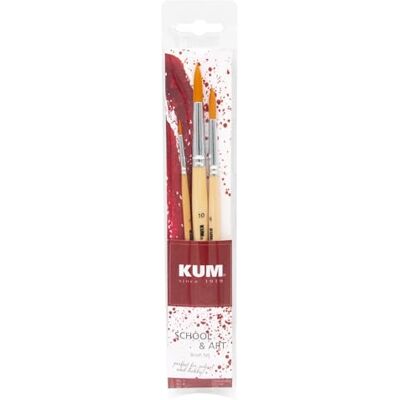 KUM 5160116 skol- och konstpenselset, pensel, trä, brun, 1, 6, 10 KUM 5160116 skol- och konstpenselset, pensel, trä, brun, 1, 6, 10