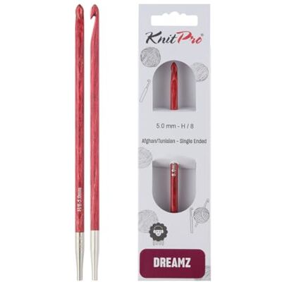 KnitPro Dreamz utbytbar afghansk/tunisisk krok US storlek H (5 mm) KnitPro Dreamz utbytbar afghansk/tunisisk krok US storlek H (5 mm)
