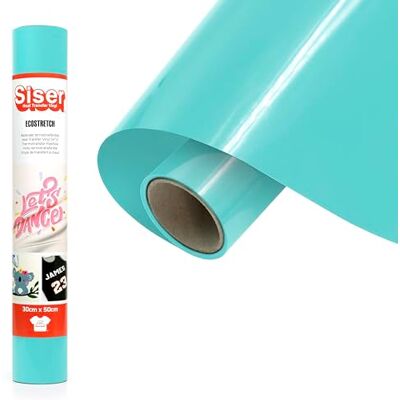 SISER EcoStretch grön jade 30 cm x 0,5 m (30 cm x 0,5 m) värmeöverföringsvinyl, värmeöverföringsvinyl, för sportkläder, kreativ hobby SISER EcoStretch grön jade 30 cm x 0,5 m (30 cm x 0,5 m) värmeöverföringsvinyl, värmeöverföringsvinyl, för sportkläder, kreativ hobby