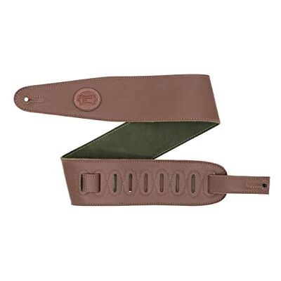 Levy's Leathers 7,6 cm plagg läder kontrasterande mocka baksida brun och grön gitarrrem (MGS44ST3-BRN-GRN) Levy's Leathers 7,6 cm plagg läder kontrasterande mocka baksida brun och grön gitarrrem (MGS44ST3-BRN-GRN)