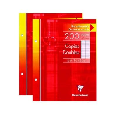 Clairefontaine 14411AMZC – set med 2 prydnadssänger, 100 ark, fransk linjär 17 x 22 cm, 90 g, 1 set, vit Clairefontaine 14411AMZC – set med 2 prydnadssänger, 100 ark, fransk linjär 17 x 22 cm, 90 g, 1 set, vit