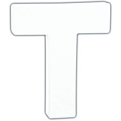 décopatch AC749Cpack Un Lot de 5 supports en papier blanc mâché 1,5x10,5x12 cm, Petite lettre T décopatch AC749Cpack Un Lot de 5 supports en papier blanc mâché 1,5x10,5x12 cm, Petite lettre T