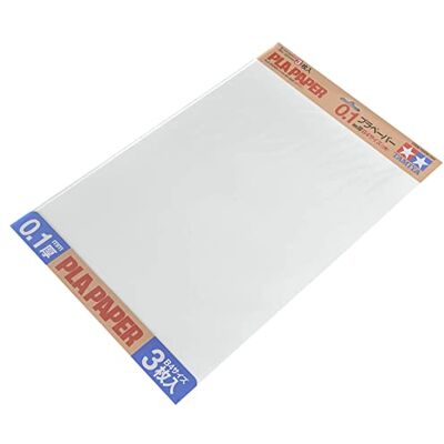 TAMIYA 70208 – plastplatta 0,1 mm, 3 stycken, 257 x 364 mm, vit TAMIYA 70208 – plastplatta 0,1 mm, 3 stycken, 257 x 364 mm, vit