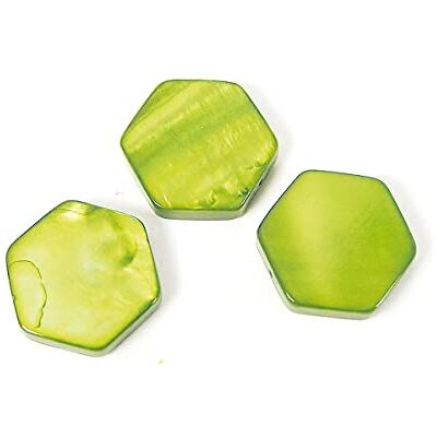 Innspiro Z22106 Grön Hexagon Skalpärla - Smyckespärlor Innspiro Z22106 Grön Hexagon Skalpärla - Smyckespärlor