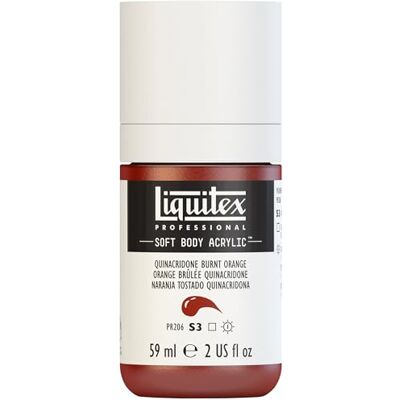 Liquitex 1959108 professionell akrylfärg mjuk kropp – konstnärsfärg i krämig täckande konsistens, hög pigmentering, ljusäkta och åldringsbeständig, 59 ml flaska – Quinacridone bränd orange Liquitex 1959108 professionell akrylfärg mjuk kropp – konstnärsfärg i krämig täckande konsistens, hög pigmentering, ljusäkta och åldringsbeständig, 59 ml flaska – Quinacridone bränd orange