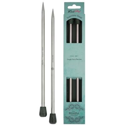 KnitPro Mindful (40 cm, 8,00 mm) enspetsade nålar 1 set KnitPro Mindful (40 cm, 8,00 mm) enspetsade nålar 1 set