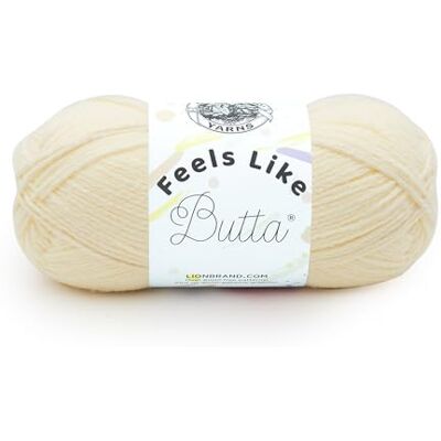 Lion Brand Yarn Garn med lejonmärke känns som butta garn En storlek Citron Lion Brand Yarn Garn med lejonmärke känns som butta garn En storlek Citron