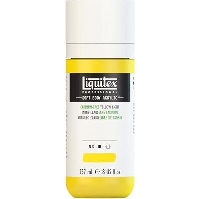 Liquitex 1923889 professionell akrylfärg mjuk kropp – konstnärsfärg i krämig täckande konsistens, hög pigmentering, ljusäkta och åldringsbeständig, 237 ml flaska – kadmiumfri gul ljus Liquitex 1923889 professionell akrylfärg mjuk kropp – konstnärsfärg i krämig täckande konsistens, hög pigmentering, ljusäkta och åldringsbeständig, 237 ml flaska – kadmiumfri gul ljus