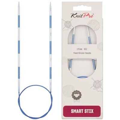 KnitPro SmartStix rundstickor i aluminium 60cm Blå 2,75mm - Stickor KnitPro SmartStix rundstickor i aluminium 60cm Blå 2,75mm - Stickor