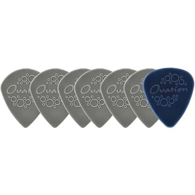 OVATION Diamond Picks Nylon Sharp Tip Plektrum Super Grip spetsig 7-set (6+1 styck Nylon Standard gratis) 1,18 mm sky gray grå Tillverkad i Tjeckien OVATION Diamond Picks Nylon Sharp Tip Plektrum Super Grip spetsig 7-set (6+1 styck Nylon Standard gratis) 1,18 mm sky gray grå Tillverkad i Tjeckien