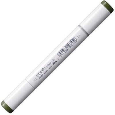 Copic sketch märkpenna typ YG – 99, marinblå grön, professionell penselmarkör, med en superpenselspets och en medelbrun spets Copic sketch märkpenna typ YG – 99, marinblå grön, professionell penselmarkör, med en superpenselspets och en medelbrun spets