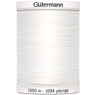 Gütermann G303-1000-000 sygarn, polyester, 000 svart, 1000 m Gütermann G303-1000-000 sygarn, polyester, 000 svart, 1000 m