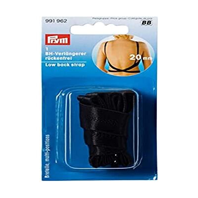 Prym Svart (20mm) Låg Tillbaka Rem 1 Bit Prym Svart (20mm) Låg Tillbaka Rem 1 Bit